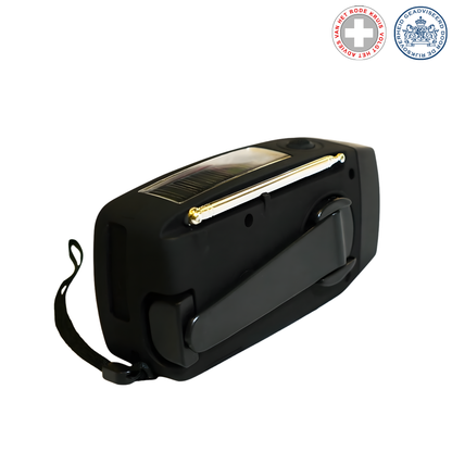 Noodradio met Zonnepaneel en USB-C Powerbank
